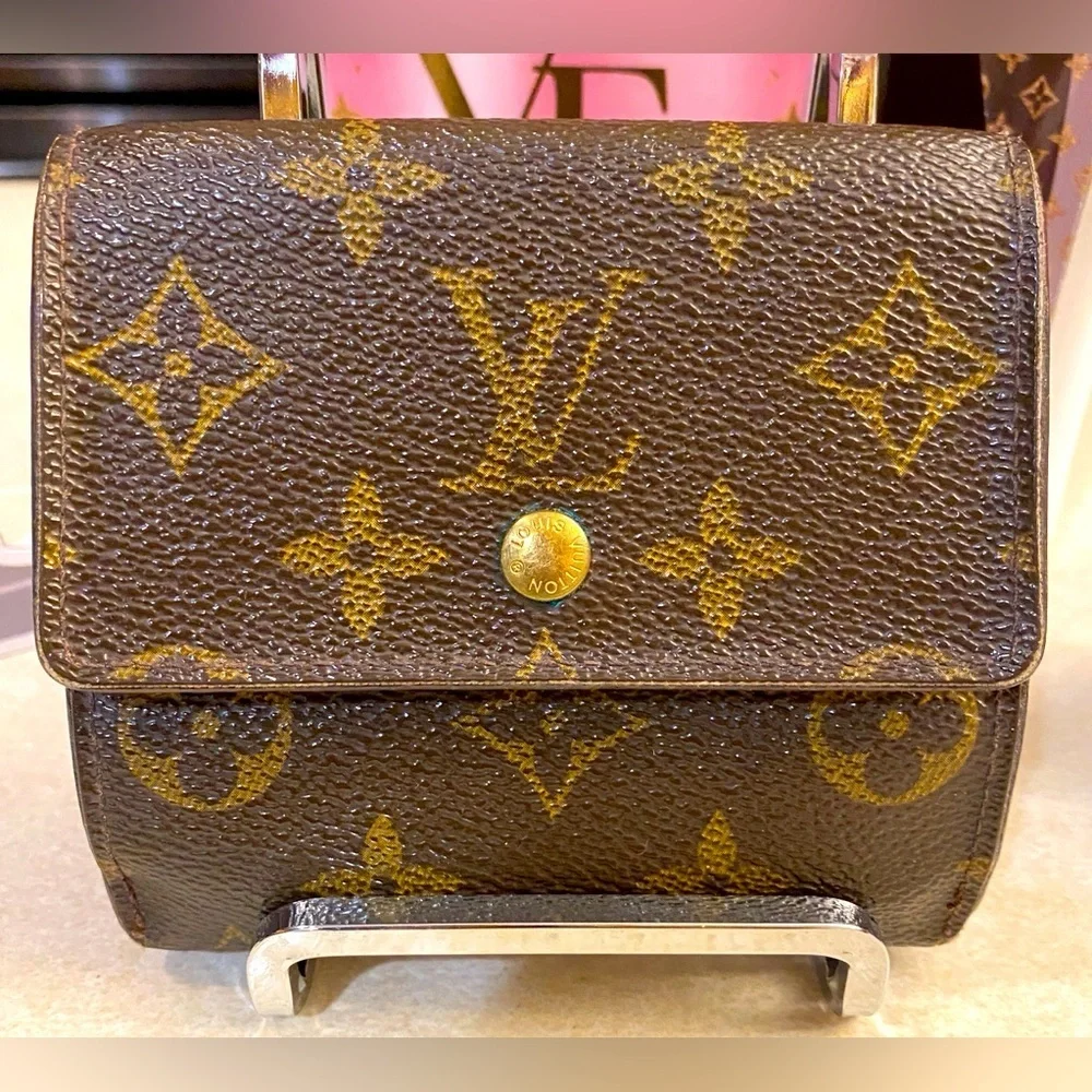 LOUIS VUITTON Monogram Portefeuille Elise Double-Sided Compact Wallet, FUC